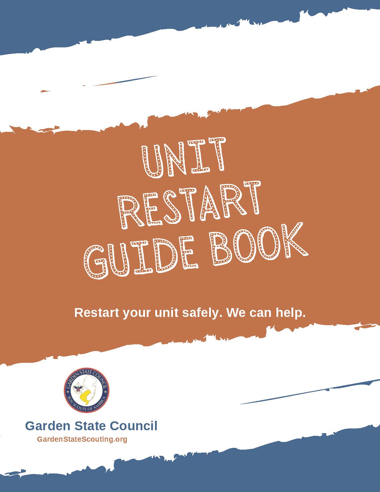 The Garden State Council Unit Restart Guide Book is a PDF to help units follow safety measures to protect against COVID-19.