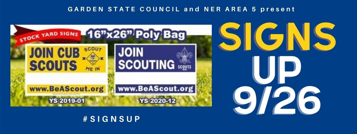 Signs Up promotion campaign banner