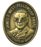 James E West Fellowship Bronze level award medallion