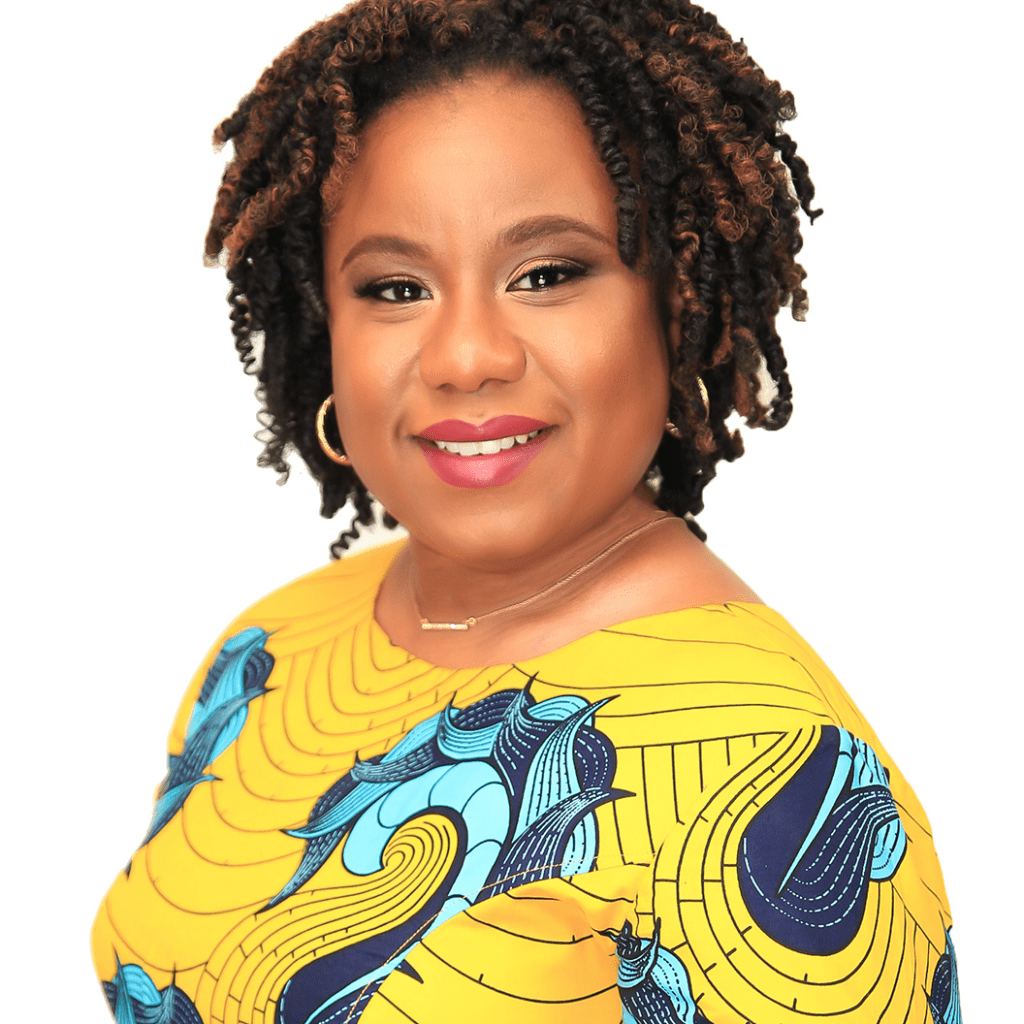 Dr. Tiffany Worthy wearing a yellow dress